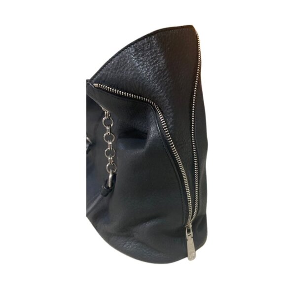 Vince Camuto - Dara, Hobo Style Bag, Genuine Black Leather Handbag, Light Weight - Picture 6 of 16